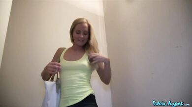 23 year old took off her trousers to reveal a tiny little ass in a pink thong