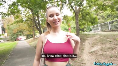 College student with banging body first time in public