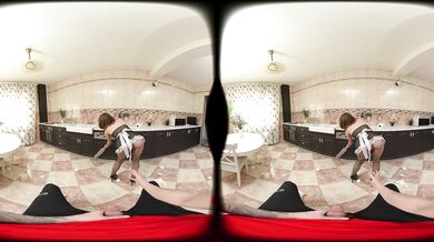 Slutty Maid Selena Win In VR