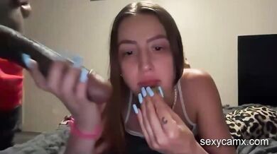 Hot teen brunette gets cum on ass after hard BBC fucking