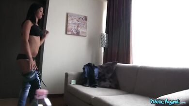18 year old student takes my cum while her boyfriend waits outside