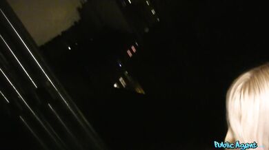 I fucked hot blonde on the rooftop of a public building