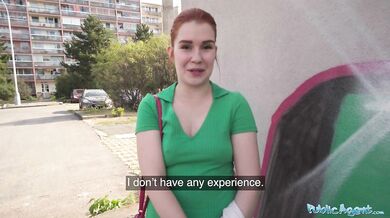 Public Agent Kaira rolls off my condom to feel me bareback inside her