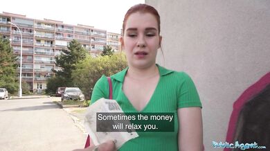 Public Agent Kaira rolls off my condom to feel me bareback inside her