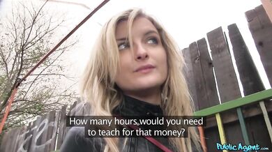 I could not believe how horny this sexy teacher with big tits was