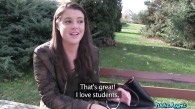 Student is really not sure about this creampie and outside sex