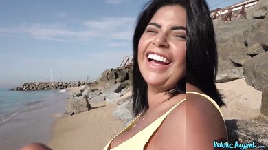 Beach Babe Fucked On A Public Beach And Then In Private Swimming Pool