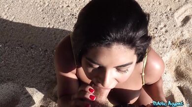 Beach Babe Fucked On A Public Beach And Then In Private Swimming Pool