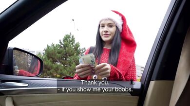 Santa helper Marfa Pushkin public blowjob and fuck