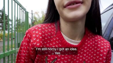 Santa helper Marfa Pushkin public blowjob and fuck