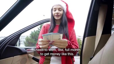 Santa helper Marfa Pushkin public blowjob and fuck