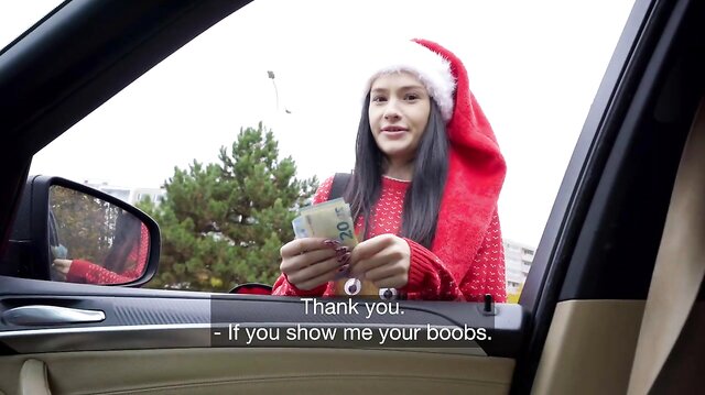 Santa helper Marfa Pushkin public blowjob and fuck