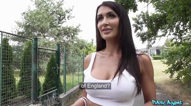 Saucy British Brunette Mom Fucks A Big Cock Outside