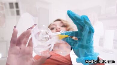 Renowned MILF scientist milks her lab partner with BBC