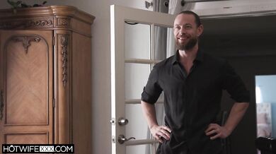 Scarlett's Husband Watches Her Swallow Another Man's Cum