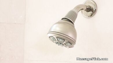 Happy ending massage reward for handyman after fixing the shower