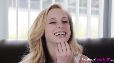 Sexy Little Blonde At Casting Couch