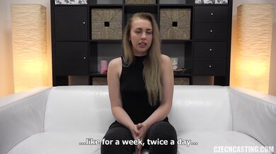 Amateur Gets Oiled Up At Czech Casting