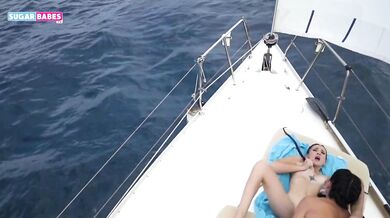 Vanessa Adamopoulou And Inna Sirina On Boat
