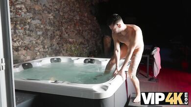 They used the pool for hot fuck
