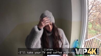 Naughty 18-year-old becomes a cumslut because of her debts