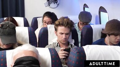 Olivia Jay Flashes Tits And Fingers Pussy On Plane! Gets Caught And Fucked Hard By Seatmate