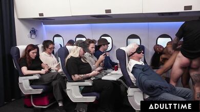 Olivia Jay Flashes Tits And Fingers Pussy On Plane! Gets Caught And Fucked Hard By Seatmate