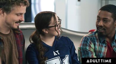 Naughty Leana Lovings Almost Caught Riding Stepdad's Best Buddies!
