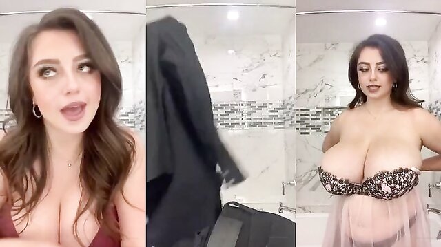 JuicyJade9 From Onlyfans Shows Her Massive Natural Tits