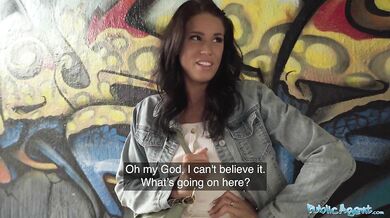 Beaty babe fucked by BWC for quick cash
