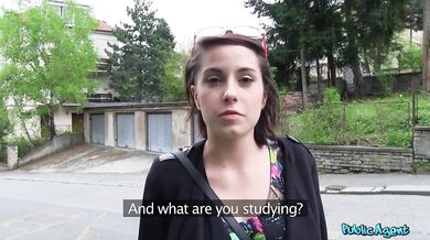 Busty Student Fucked Outdoors In The Rain