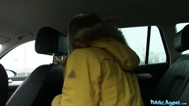 Young, petite, and innocent girl has an intense orgasm in the car
