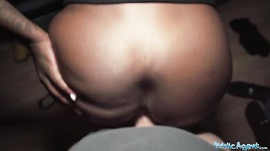 Josy Black shows her big beautiful black ass whilst riding a big fat dick