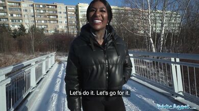 Josy Black shows her big beautiful black ass whilst riding a big fat dick
