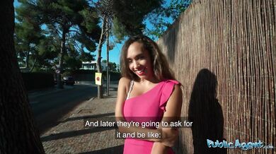 Spanish girl With Big Clit, Big Tits And Hairy Pussy Dares To Fuck Outside