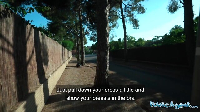Spanish girl With Big Clit, Big Tits And Hairy Pussy Dares To Fuck Outside