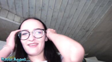 Heartbroken young woman with amazing tight body fucked under a public bridge!