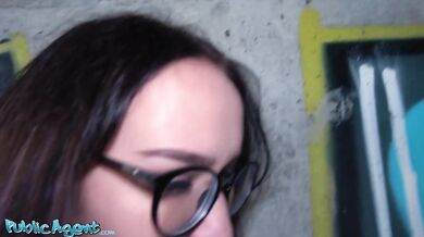 Heartbroken young woman with amazing tight body fucked under a public bridge!