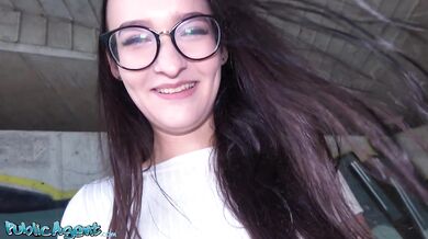 Heartbroken young woman with amazing tight body fucked under a public bridge!
