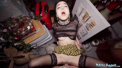 French babe Crystal Cherry outdoor blowjob and more
