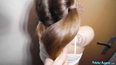 Petite Spanish 18yo teen with tiny slim body having trouble in college with maths