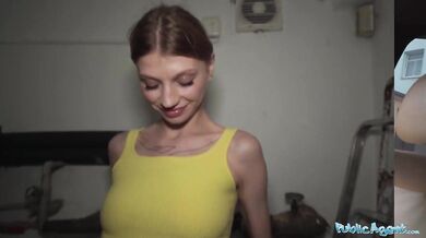 A Sexy Barista is taken from work and fucked in a basement