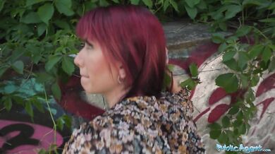 Pretty face bubble butt and wet pussy public sex