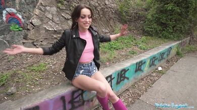 Sex Doll Artist Gets Fucked In A Public Place