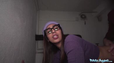 Ale Danger demonstrating how far she can deepthroat a big fat cock