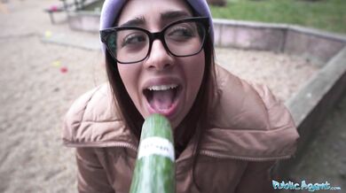 Ale Danger demonstrating how far she can deepthroat a big fat cock