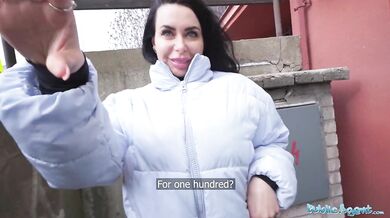 Public POV with sloppy blowjob and doggystyle fuck