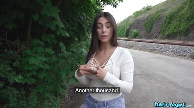 Public Agent meets Tru Kait outside on the street and helps her in return for some fun
