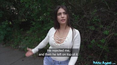 Public Agent meets Tru Kait outside on the street and helps her in return for some fun