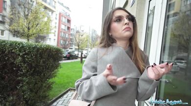 Hot babysitter fucks a complete stranger with a huge cock in her apartment